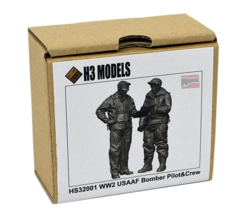 H3M32001 - 1/32 H3 Models USAAF Bomber Pilot & Crew Resin Figures