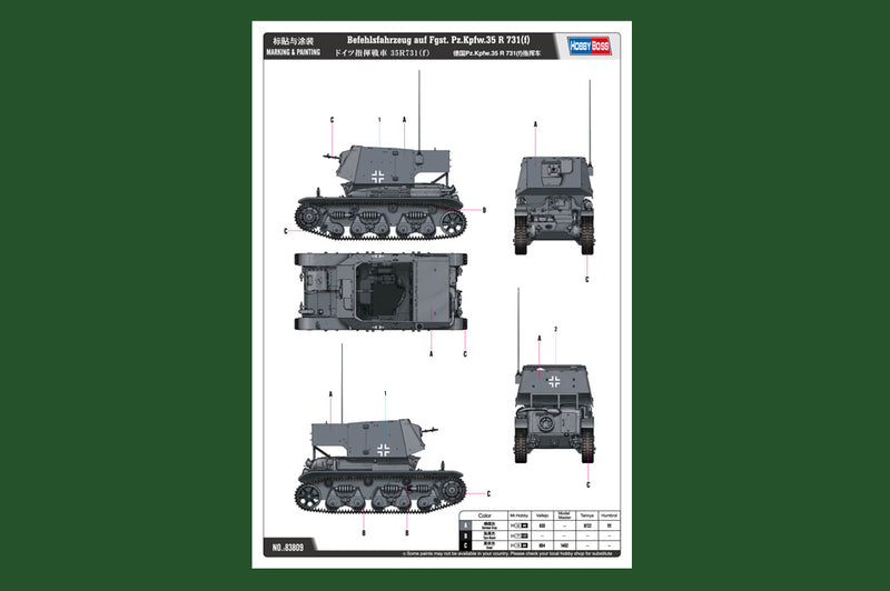 BEFEHLSFAHRZEUG FGSTPZ.KPFW35 R 731(F)