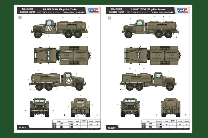 CCKW 750 GALLON     TANKER VERSION