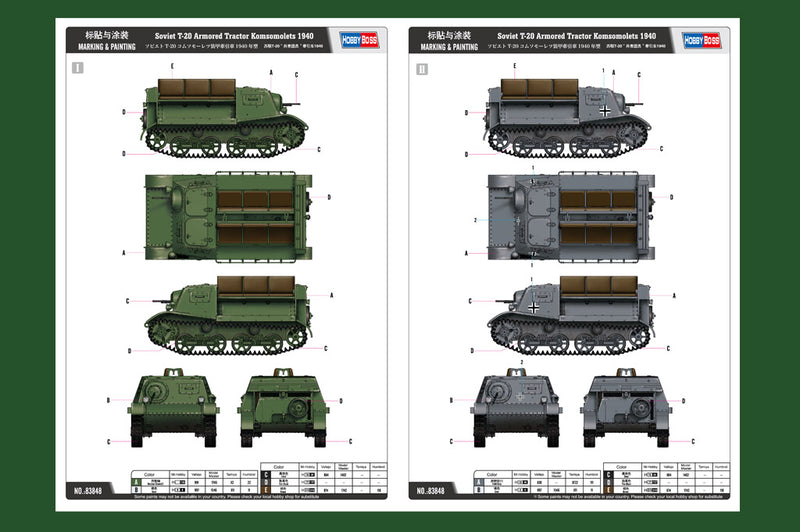 SOVIET T-20 ARMRD   TRACTR KOMSMOLET1940