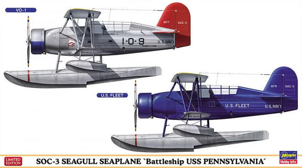 1/72 Hasegawa SOC-3 Seagull Seaplane 'Battleship USS Pennsylvania' [2 kits]