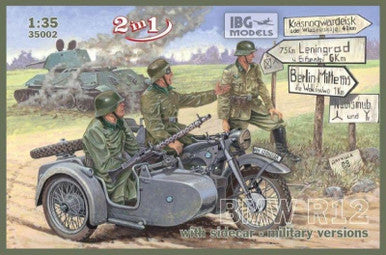 1/35 IBG BMW R12 with Sidecar - Military Version ( 2 in 1)