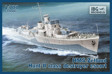 1/700 IBG HMS Zetland 1942 Hunt II class destroyer escort Plastic Model Kit