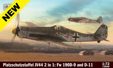 1/72 IBG 2 in 1: Platzschutzstaffel JV44 (Fw 190D-9 and Fw 190D-11) - 2 full model kits in the box!