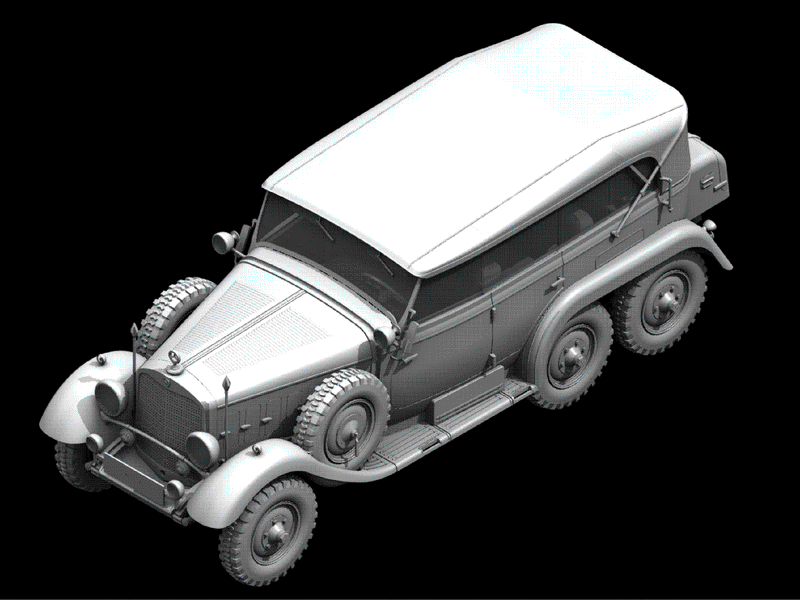 ICM24012 - 1/24 ICM Typ G4  Soft Top, WWII German Personnel Car