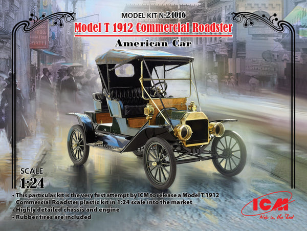 ICM24016 - 1/24 ICM Model T 1912 Commercial Roadster, American Car