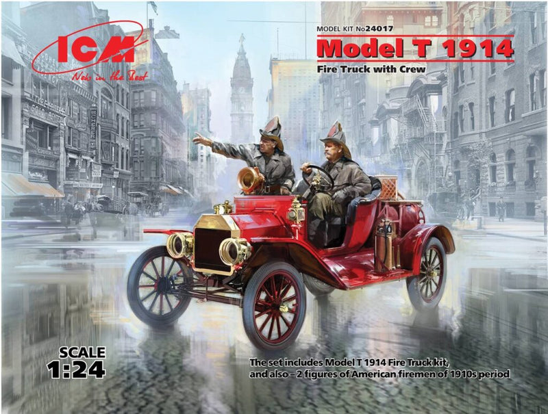 ICM24017 - 1/24 ICM Model T 1914 Fire Truck with Crew