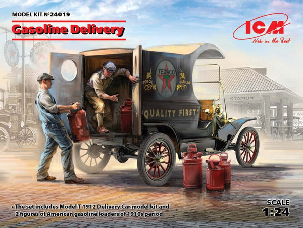 ICM24019 - 1/24 ICM Gasoline Delivery, Model T 1912 Delivery Car with American Gasoline Loaders