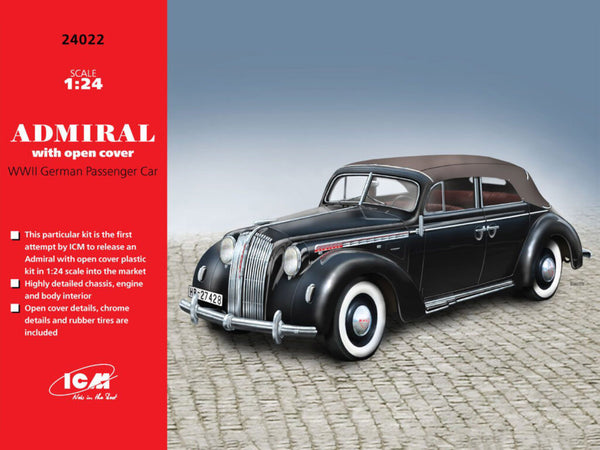 ICM24022 - 1/24 ICM Admiral Cabriolet  Soft Top, WWII German Passenger Car