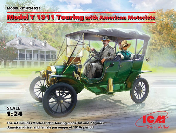 ICM24025 - 1/24 ICM Model T 1911 Touring with American Motorists