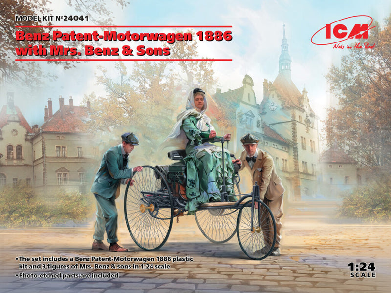 ICM24041 - 1/24 ICM Benz Patent-Motorwagen 1886 with Mrs. Benz & Sons