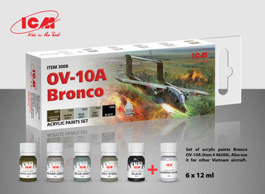 ICM Acrylic paint set for OV-10A Bronco and other Vietnam aircraft