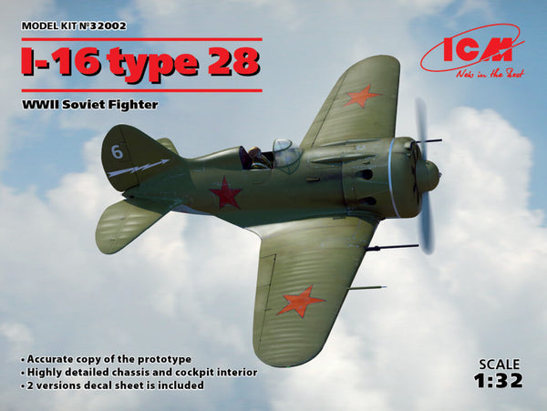 ICM32002 - 1/32 ICM I-16 type 28, WWII Soviet Fighter