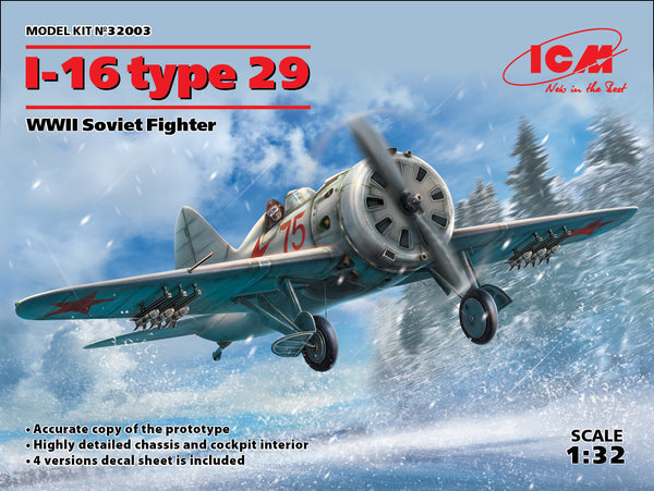 ICM32003 - 1/32 ICM I-16 type 29, WWII Soviet Fighter