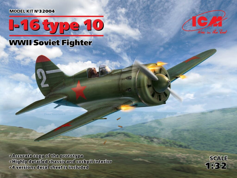 ICM32004 - 1/32 ICM I-16 type 10, WWII Soviet Fighter