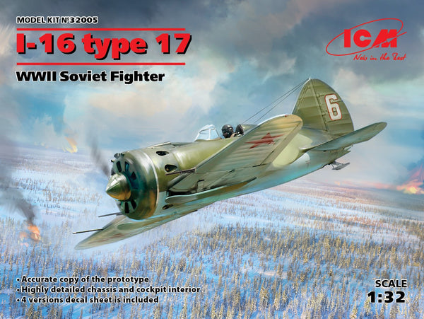 ICM32005 - 1/32 ICM I-16 type 17, WWII Soviet Fighter