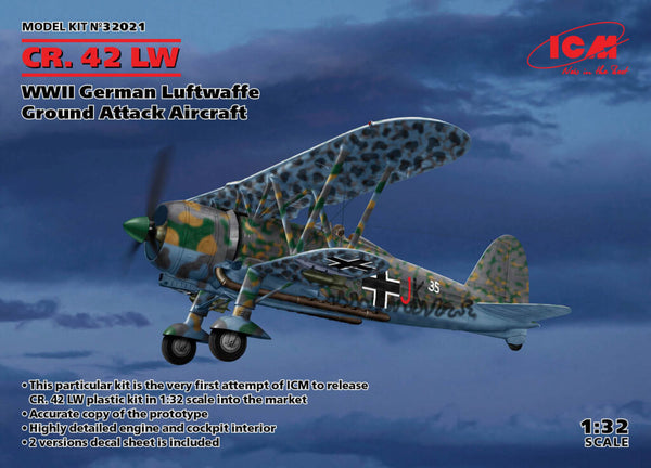 ICM32021 - 1/32 ICM CR. 42 LW , WWII German Luftwaffe Ground Attack Aircraft