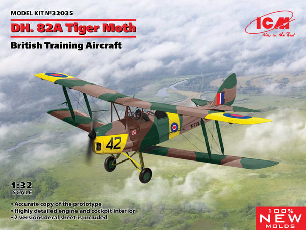 ICM32035 - 1/32 ICM D.H. 82A Tiger Moth, British Training Aircraft