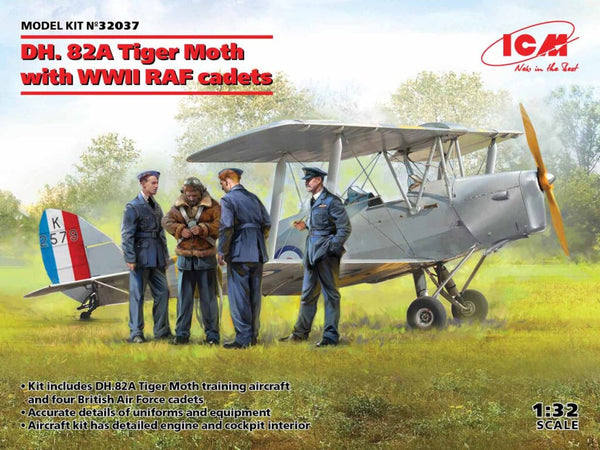 ICM32037 - 1/32 ICM DH. 82A Tiger Moth with WWII RAF cadets