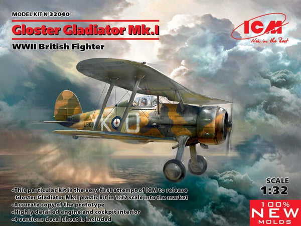 ICM32040 - 1/32 ICM Gloster Gladiator Mk.I, WWII British Fighter