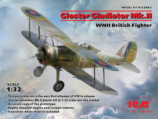 ICM32041 - 1/32 ICM Gloster Gladiator Mk.II, WWII British Fighter