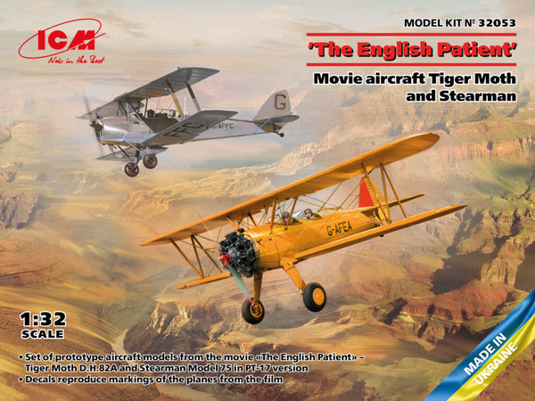 ICM32053 - 1/32 ICM The English Patient Tiger Moth & Stearman Set