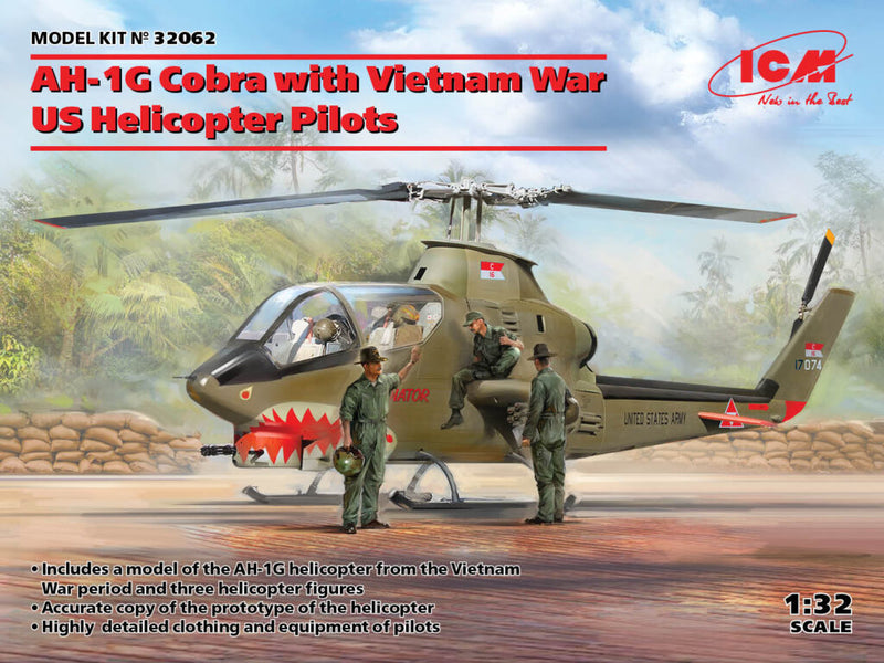 ICM32062 - 1/32 ICM AH-1G Cobra with Vietnam War US Helicopter Pilots