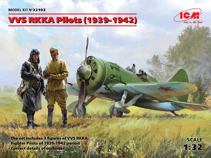 ICM32102 - 1/32 ICM VVS RKKA Pilots (1939-1942) (3 figures)