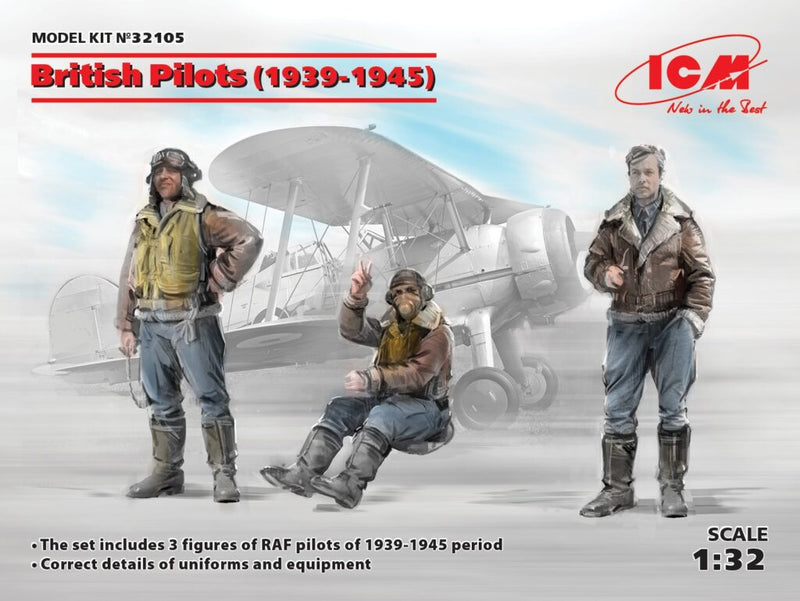 ICM32105 - 1/32 ICM British Pilots (1939-1945) (3 figures)