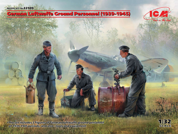 ICM32109 - 1/32 ICM German Luftwaffe Ground Personnel (1939-1945) (3 figures)