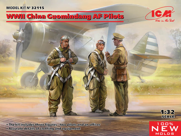 ICM32115 - 1/32 ICM WWII China Guomindang AF Pilots (100% new molds)