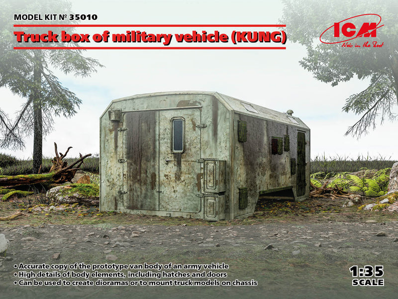 ICM35010 - 1/35 ICM Truck box of military vehicle KUNG Plastic Model Kit