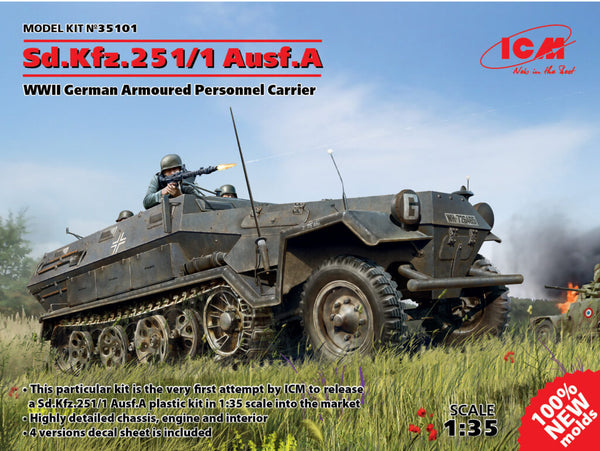 ICM35101 - 1/35 ICM Sd.Kfz.251/1 Ausf.A, WWII German Armoured Personnel Carrier