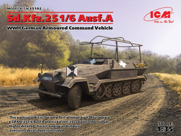 ICM35102 - 1/35 ICM Sd.Kfz.251/6 Ausf.A, WWII German Armoured Command Vehicle