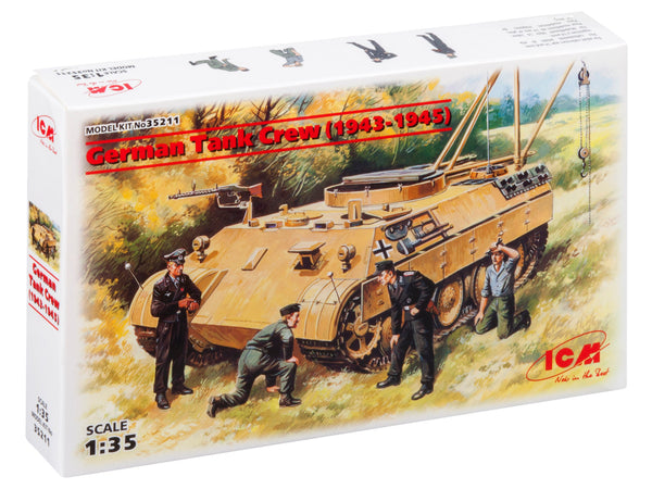 ICM35211 - 1/35 ICM German Tank Crew (1943-1945) (4 figures - 1 officer, 1 unterofficer, 2 soldiers)