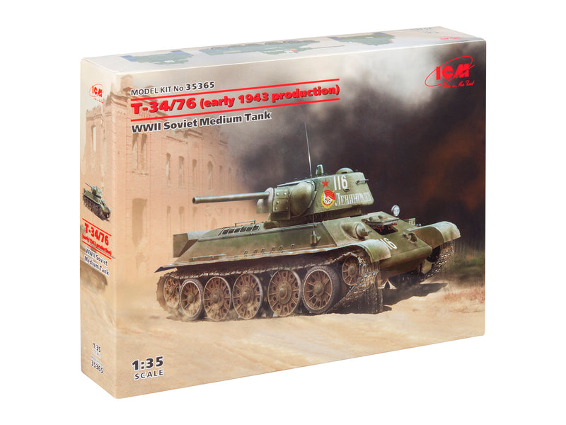 ICM35365 - 1/35 ICM T-34/76 (early 1943 Production), WWII Soviet Mediu