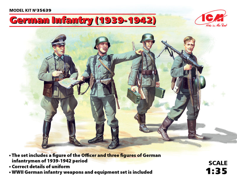 ICM35639 - 1/35 ICM German Infantry (1939-1942) (4 figures)