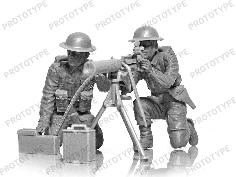 ICM35646 - 1/35 ICM WWII British Vickers MG Crew (Vickers MG & 2 figures)