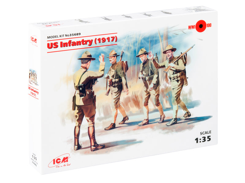 ICM35689 - 1/35 ICM US Infantry (1917) (4 figures)