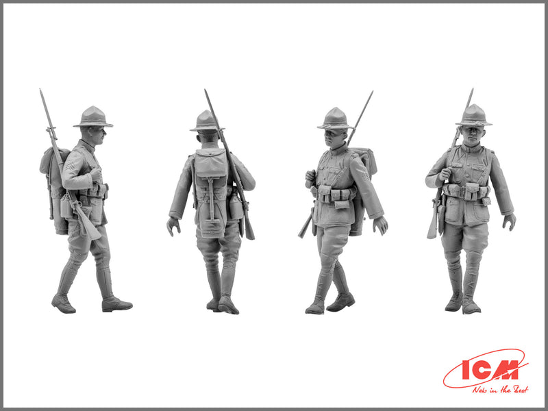 ICM35689 - 1/35 ICM US Infantry (1917) (4 figures)