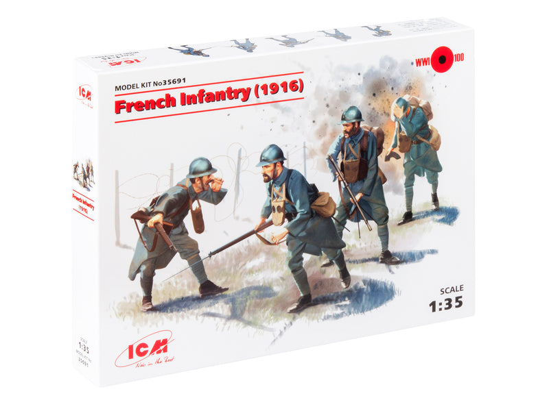 ICM35691 - 1/35 ICM French Infantry (1916) (4 figures)