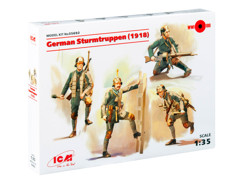 ICM35692 - 1/35 ICM German Sturmtruppen (1918) (4 figures)