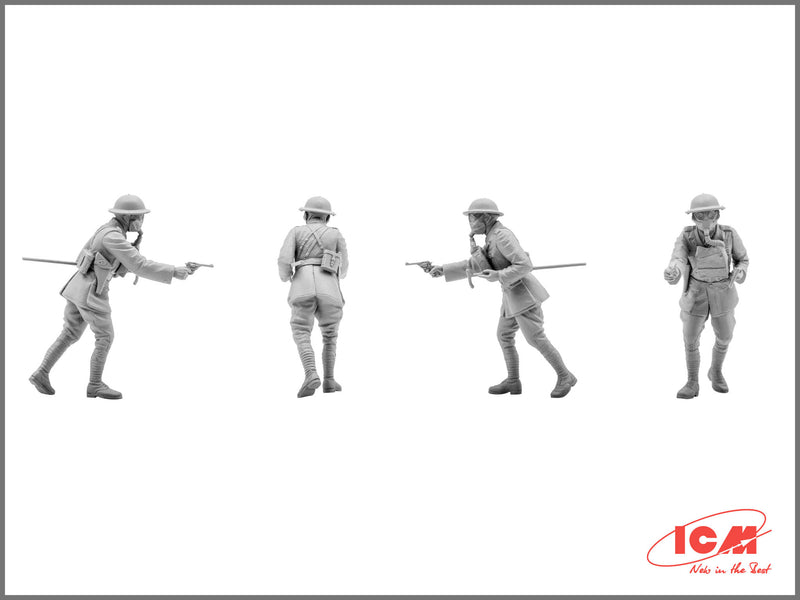 ICM35703 - 1/35 ICM British Infantry in Gas Masks (1917) (4 figures)