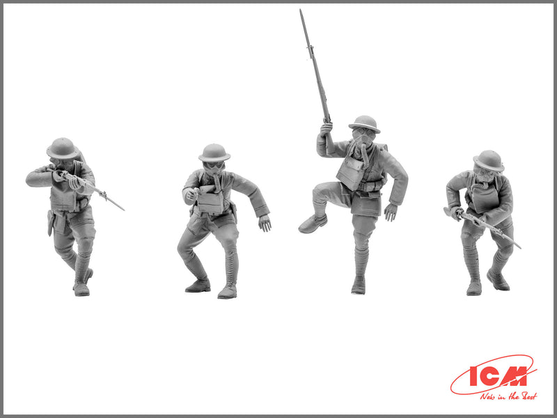 ICM35704 - 1/35 ICM US Infantry in Gas Masks (1918) (4 figures)