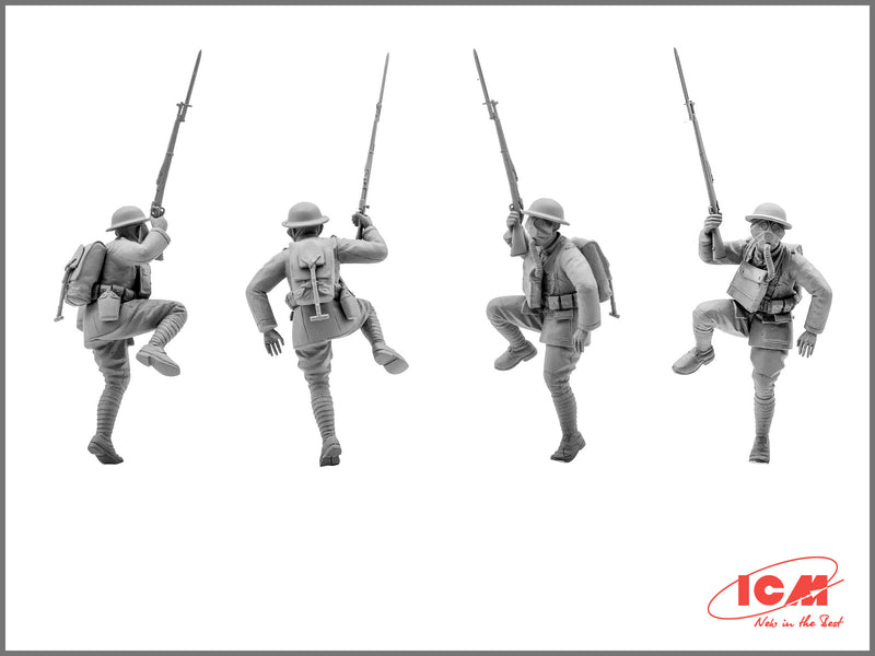 ICM35704 - 1/35 ICM US Infantry in Gas Masks (1918) (4 figures)