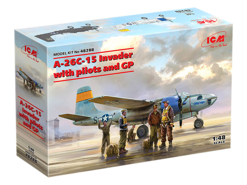 ICM48288 - 1/48 ICM A-26C-15 Invader w/Pilots & Ground Personnel