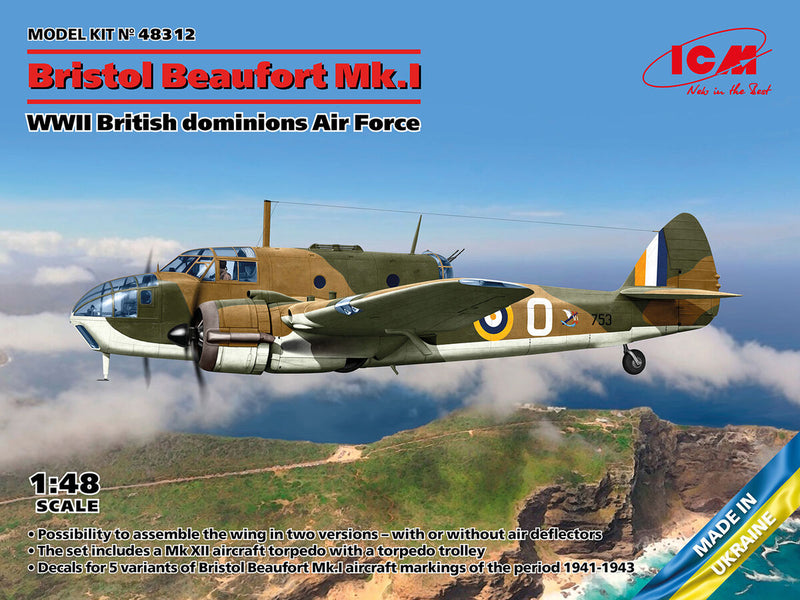 ICM 48312 Bristol Beaufort Mk.I - WWII British Dominions Air Force