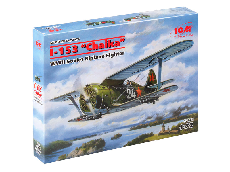 ICM72074 - 1/72 ICM I-153 "Chaika", WWII Soviet Biplane Fighter