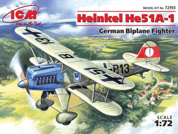 ICM72193 - 1/72 ICM Heinkel He 51A-1, German Biplane Fighter