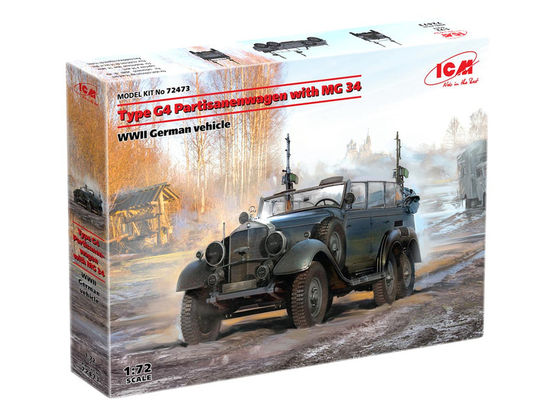 ICM72473 - 1/72 ICM Type G4 Partisanenwagen with MG 34 Plastic Model Kit